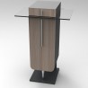 Meuble pour machine à café driftwood design idéal pour des espaces détente ou cuisines de cafétérias ou espace coworking