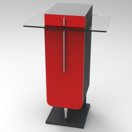 Meuble pour machine à café design rouge pour votre salle de pause et espace d'accueil