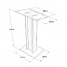 Pupitre de conférence plexiglas et bois aux dimensions idéales pour des salles de conférence ou de bureaux d'entreprise