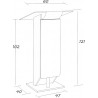 Pupitre de conference bois vert aux dimensions idéales pour toute salle de conférence / salle de réunion / espace d'accueil