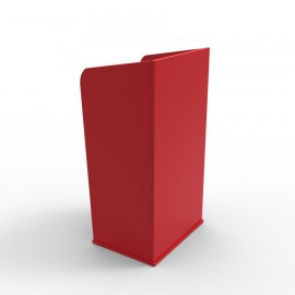 Pupitre de conférence bois en couleur rouge coloré pour correspondre aux couleurs de votre collectivité / association / mairie