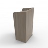  Pupitre conférence de driftwood avec des rangements en accès libre et une tablette inclinée pour votre liseuse led ou micro