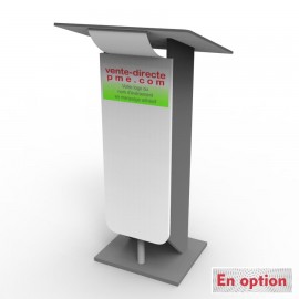 Pupitre de conférence au design léger avec tablette inclinée idéal pour un orateur et conférencier