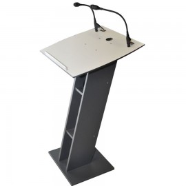  	Pupitre conférence avec la possibilité d'ajouter une option micro col de cygne pour le pupitre de conférence en bois léger
