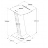 Pupitre de conférence bois design rose Speech Fuschia amphitheatre