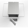 Meuble pour machine à café design avec une tablette en verre pour poser en toute sécurité vos objets pour espaces d'accueil