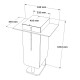 Meuble aux dimensions idéales pour machine à café de grande taille, meuble design espace café d'entreprise et d'association