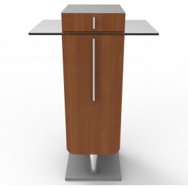 Meuble machine à café merisier pour entreprise salle de pause