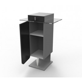 Meuble pour cafetière noir livré monté dans votre entreprise ou collectivité / chr 