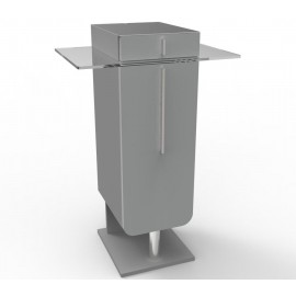 Meuble pour cafetière en gris faisant parti de la gamme de mobilier pour espaces café, meuble espace fabriqué en France