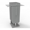 Meuble pour cafetière en gris faisant parti de la gamme de mobilier pour espaces café, meuble espace fabriqué en France