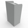  	Pupitre conférence gris avec des rangements et une tablette inclinée qui est de fabrication française et livré monté en entrep