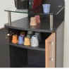 Meuble desserte en hêtre livrée montée et idéale pour du rangement d'accessoires et objets pour votre machine à café