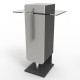 Meuble machine à café bois coloris gris pour des espaces cafés de petites dimensions pour chr, entreprise, association