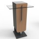 Meuble machine à café bois de hêtre et verre au design moderne pour vos machines à café de petites dimensions
