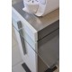 Meuble machine à café bois en couleur blanc idéal pour des cuisines et espaces accueil de collectivités et ateliers de garage