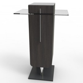 Meuble pour machine à café wengé comprenant des rangements pour disposer vos accessoires 