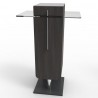 Meuble pour machine à café wengé comprenant des rangements pour disposer vos accessoires 