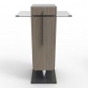 Meuble pour cafetiere driftwood avec un savant mélange de verre transparent et de bois pour poser votre machine à café