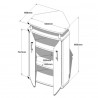 Meuble pour machine à café aux dimensions idéales pour poser une machine à café ou cafetière professionnelle