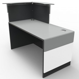 Borne d'accueil en coloris blanc étant un élément indispensable pour accueillir votre clientèle ou collaborateurs de collectivit