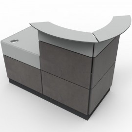 Borne d'accueil en béton convenant pour l'accueil des visiteurs et collaborateurs dans votre espace d'accueil en collectivité