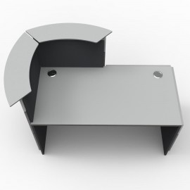 Borne d'accueil couleur béton qui est idéale pour des entreprises qui ont besoin d'accueillir vos clients et collaborateurs