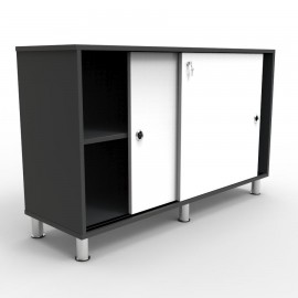 Meuble bas bureau en blanc est un élément essentiel pour du rangement / archives dans des bureaux et coworking