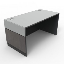 Bureau d'accueil professionnel béton pourvu de façades tout autour du meuble de bureau pour des entreprises et mairies