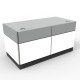 Bureau bois en blanc idéal pour des salariés d'entreprises ou de collectivités, meuble bureau livré en kit dans votre mairie