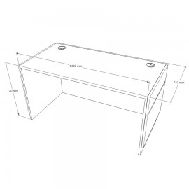 Bureau d'accueil professionnel avec des dimensions idéales pour des bureaux de taille standards pour des open space 