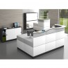 Bureau d'accueil professionnel bois de la gamme de mobilier d'accueil livrés en kit et fabriqués par la boutique en ligne VDPME