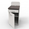 Meuble pour machine à café pour professionnels en blanc et wengé pour disposer votre machine à café professionnelle