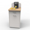 Meuble pour machine à café pour professionnels en blanc et chêne pour mettre en valeur votre machine à café professionnelle