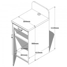 Meuble pour machine à café pour professionnels en bois de fabrication 100 % made in France