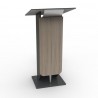 Pupitre de conférence driftwood au design léger avec tablette inclinée idéal pour un orateur et conférencier