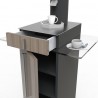 Meuble pour machine à café design bois driftwood pour des espaces d'accueil ou hall d'entrée dans des hôtels et restaurants