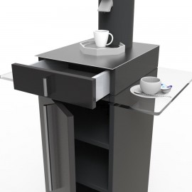 Meuble machine à café  professionnel pour salles de pauses et espaces accueil entreprise