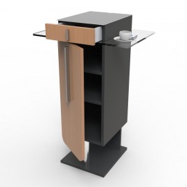 Meuble machine à café pour espaces d'accueil, salles d'attente, espaces coworking avec rangements fermés