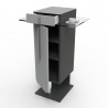 Meuble pour machine à café design en gris idéal pour des espaces d'accueil et salles d'attente dans des espaces coworking