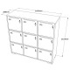 Meuble casier en bois CASEO à 9 cases aux dimensions qui conviennent pour des vestiaires et salles de casier d'entreprise
