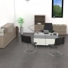 Mise en situation du meuble de rangement avec serrure en bois driftwood pour bureaux d'entreprise ou espaces de coworking