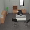 Meuble de rangement hêtre avec serrure en bois pour rangement et classement, mobilier rangement pour bureau d'entreprise