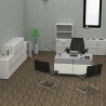Armoire livré monté coloris blanc pour du classement et archivage de bureau, meuble avec rangement