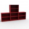 Armoire livré monté coloris rouge qui apporte de la vitalité dans votre bureau d'entreprise ou espace d'accueil
