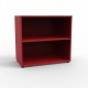 Meuble rouge rangement bureau doté de rangements en accès libre avec étagères amovibles idéal pour des bureaux