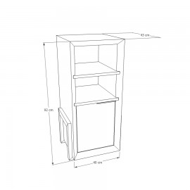 Meuble pour machine a cafe aux dimensions idéales pour de petits espaces dans des cuisines et salles de pause