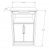 Meuble pour machine a café, noir ou blanc, piètements bois massif, option plateau et tiroir panier