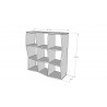 Etagere murale bois aux dimensions convenant pour des salles de réunion et open space pour apporter du rangement