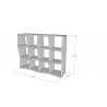 Mise en situation du meuble étagère bibliothèque bois disponible en plusieurs coloris pour l'intérieur de votre salle de réunion